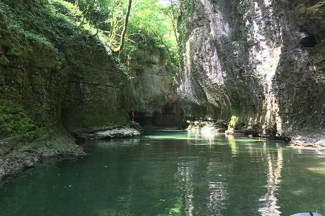 2 Days Trip to West Georgia (Caves, Canyons, Waterfalls) - Day 1 night highlight: Nokalakevi sulfur spring under a tiny waterfall