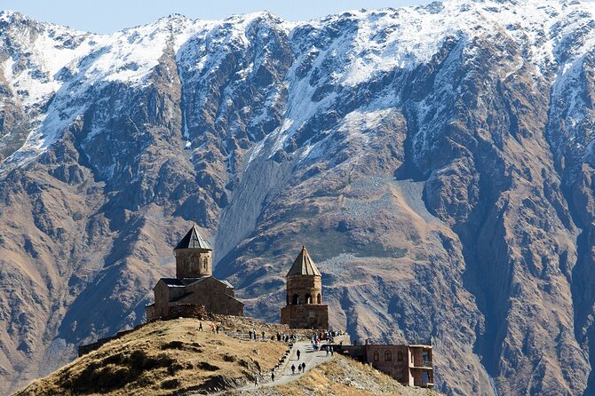 From Tbilisi: Kazbegi Day Tour, Gergeti Trinity, Ananuri &Gudauri - Stop 1: Zhinvali Reservoir and the story under 75 meters