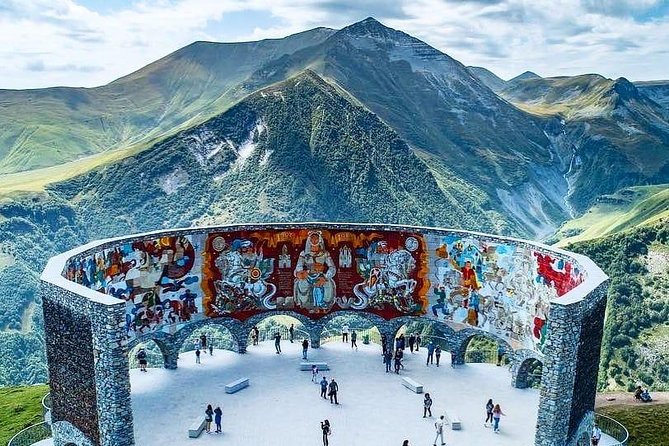 full day Kazbegi-Gudauri-jvari -from Tbilisi - Stop 2: Zhinvali and the Turquoise Reservoir Story
