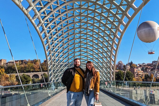 Instagrammable sites of Tbilisi private tour - Holy Trinity Cathedral, Shardeni Street, and the Bridge of Peace