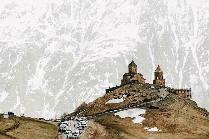 KAZBEGI GUDAURI ANANURI One day group tour From Tbilisi! - Jvari Pass travertines at 2197 m: science you can see